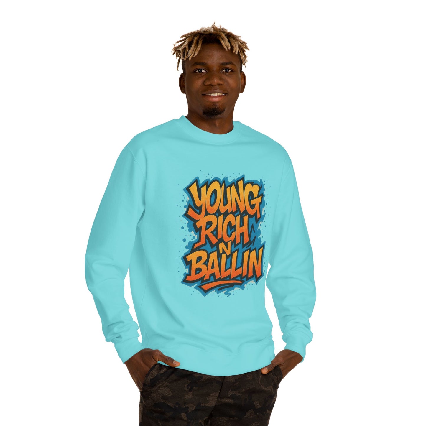 Young Rich N' Ballin Crewneck Sweatshirt | Graffiti Streetwear