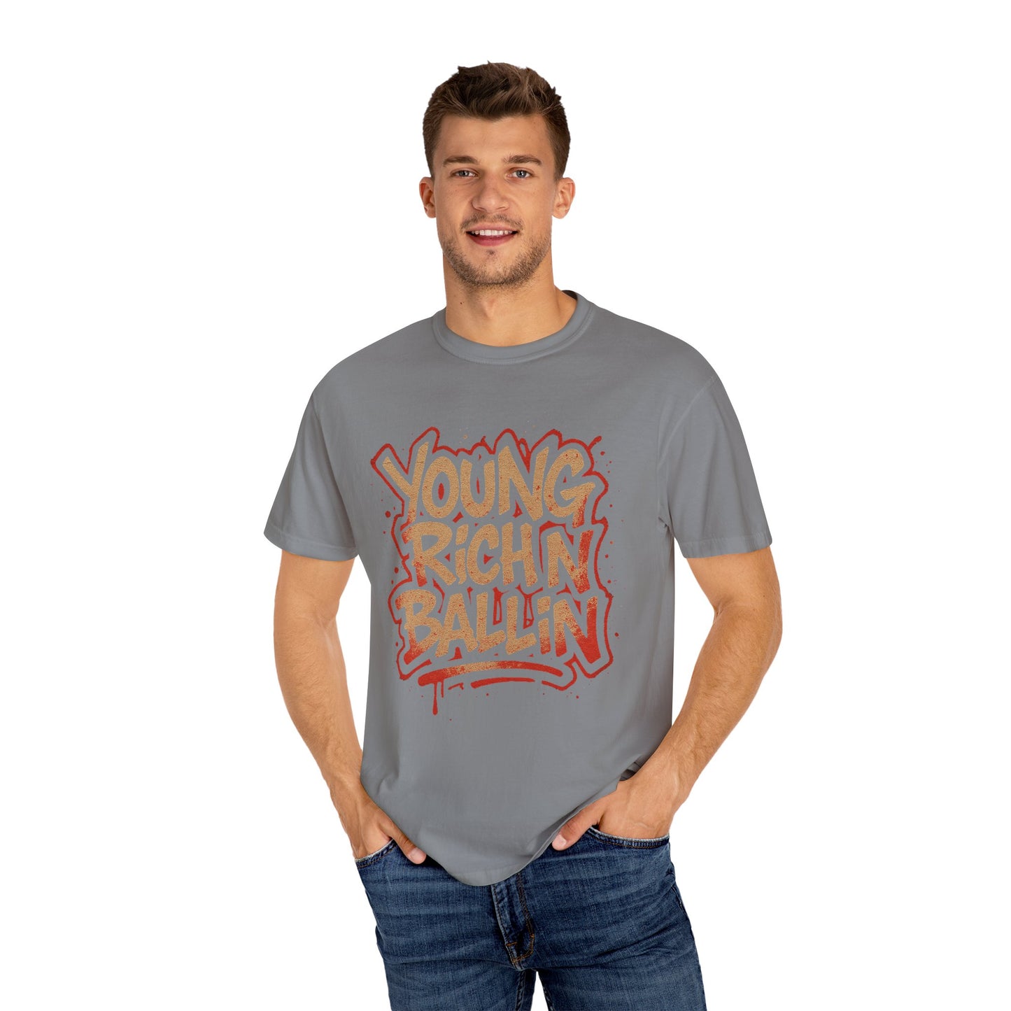 Young Richn Ballin graffiti T-shirt | Streetwear hip hop slogan tee
