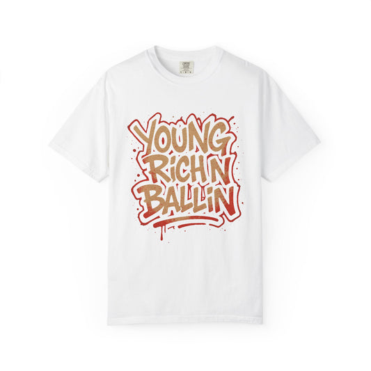 Young Richn Ballin graffiti T-shirt | Streetwear hip hop slogan tee