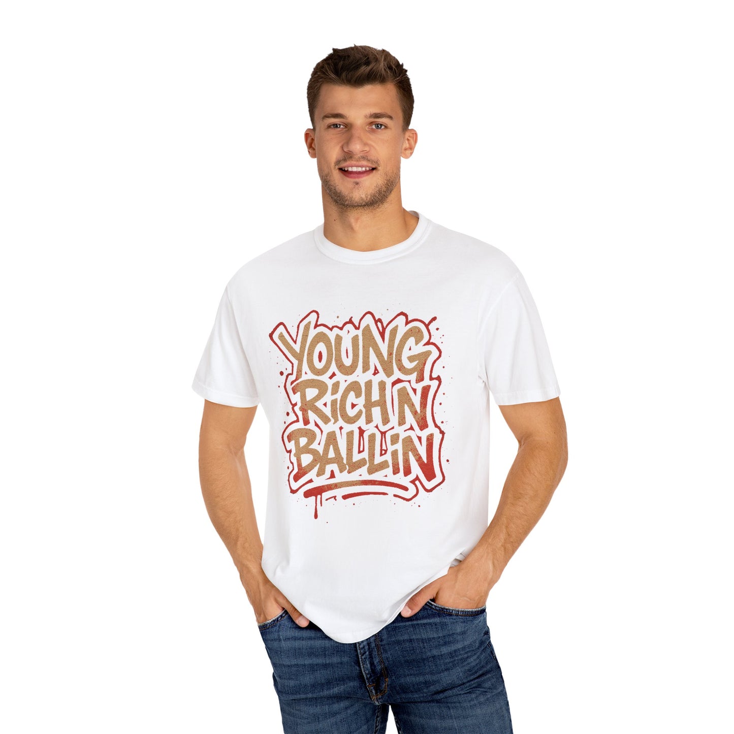 Young Richn Ballin graffiti T-shirt | Streetwear hip hop slogan tee