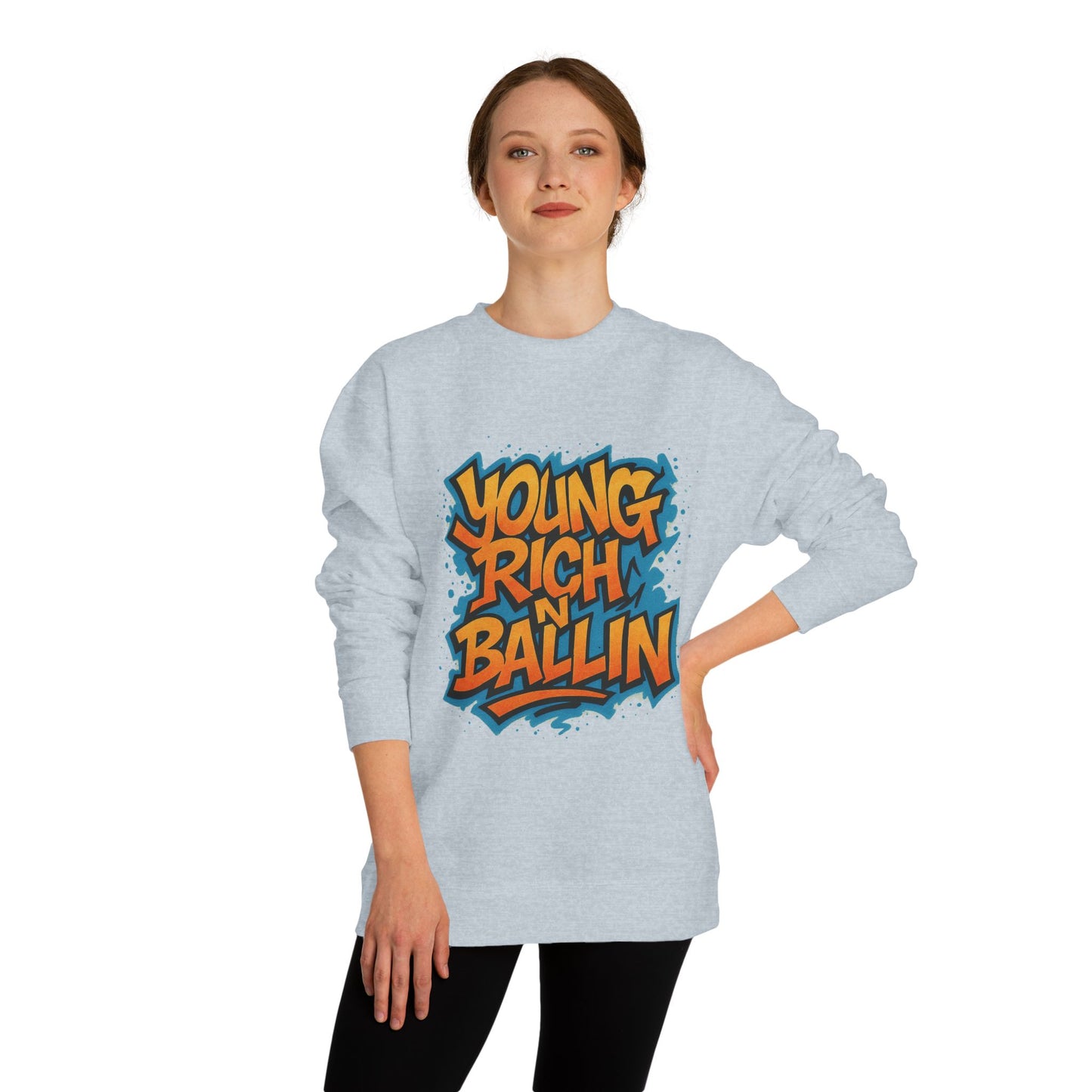 Young Rich N' Ballin Crewneck Sweatshirt | Graffiti Streetwear