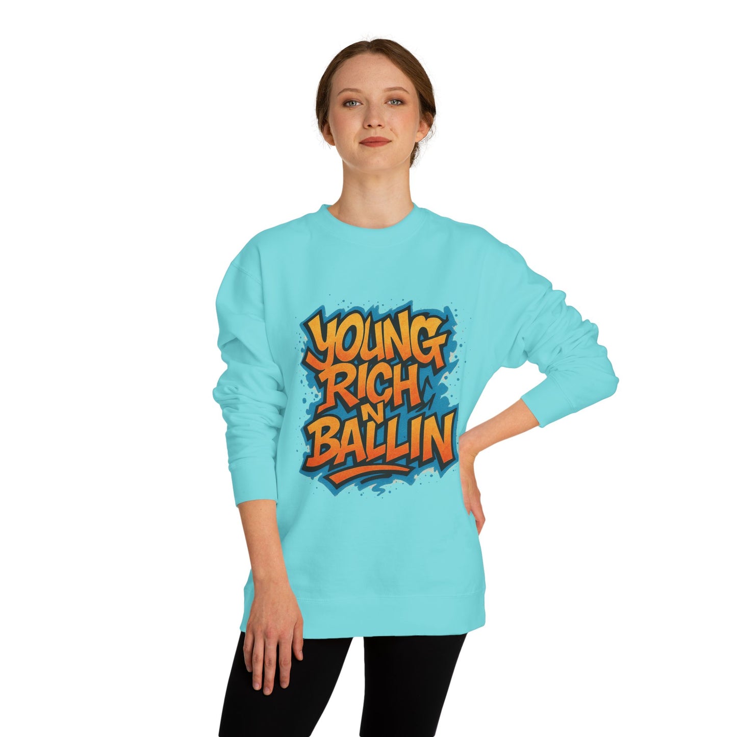 Young Rich N' Ballin Crewneck Sweatshirt | Graffiti Streetwear