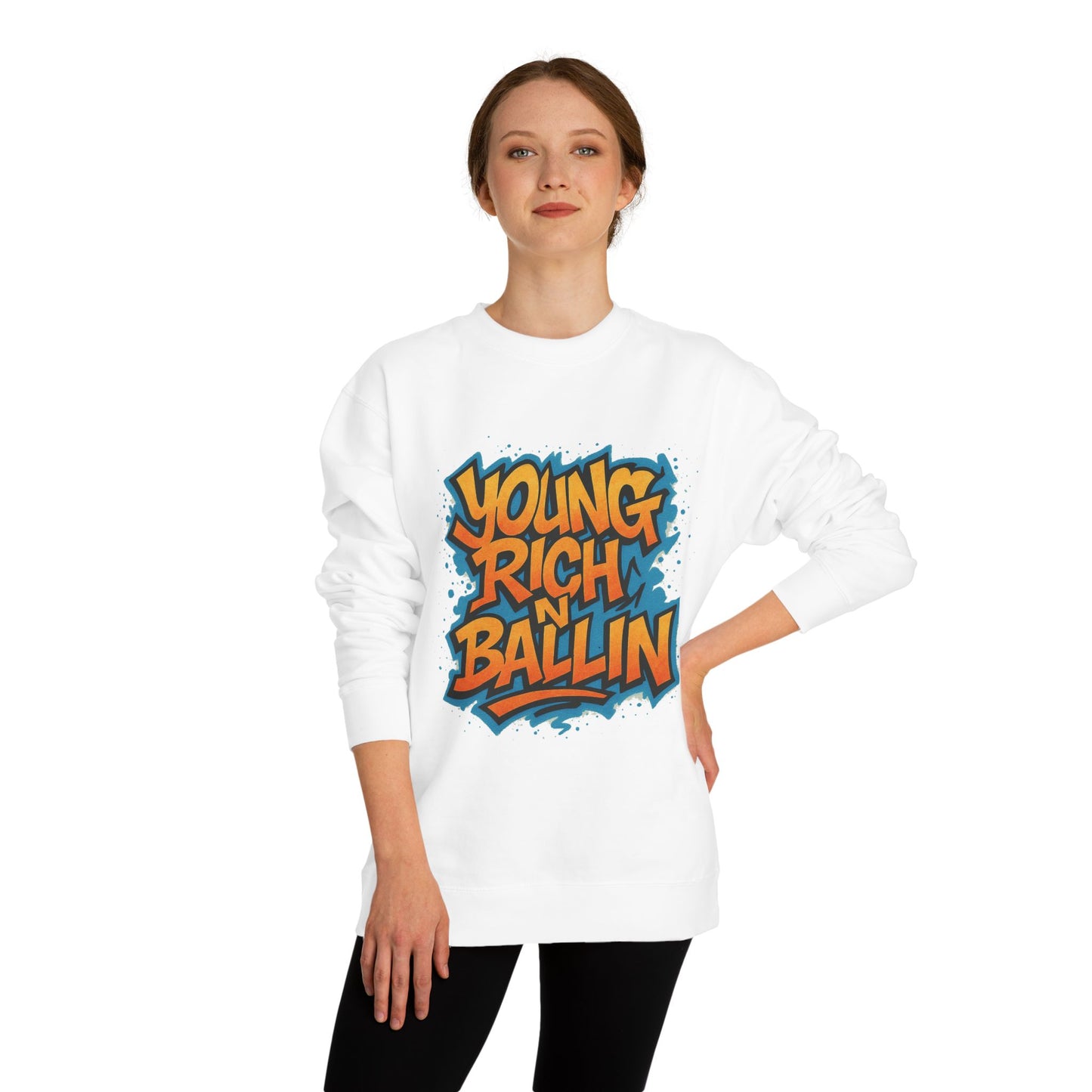 Young Rich N' Ballin Crewneck Sweatshirt | Graffiti Streetwear