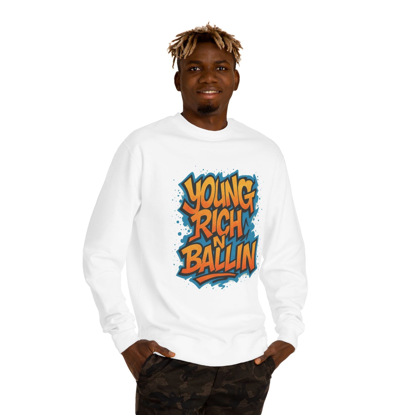 Young Rich N' Ballin Crewneck Sweatshirt | Graffiti Streetwear