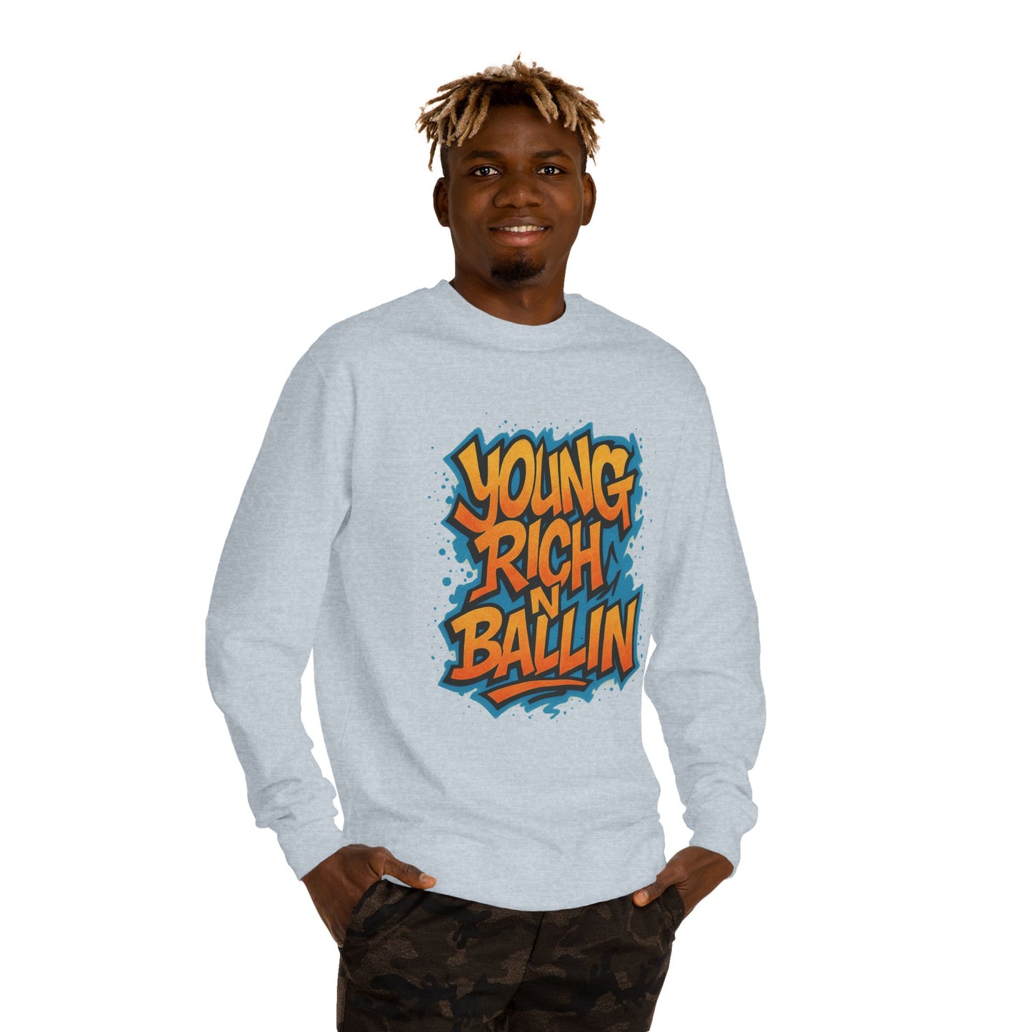 Young Rich N' Ballin Crewneck Sweatshirt | Graffiti Streetwear